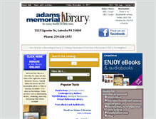 Tablet Screenshot of adamslib.org